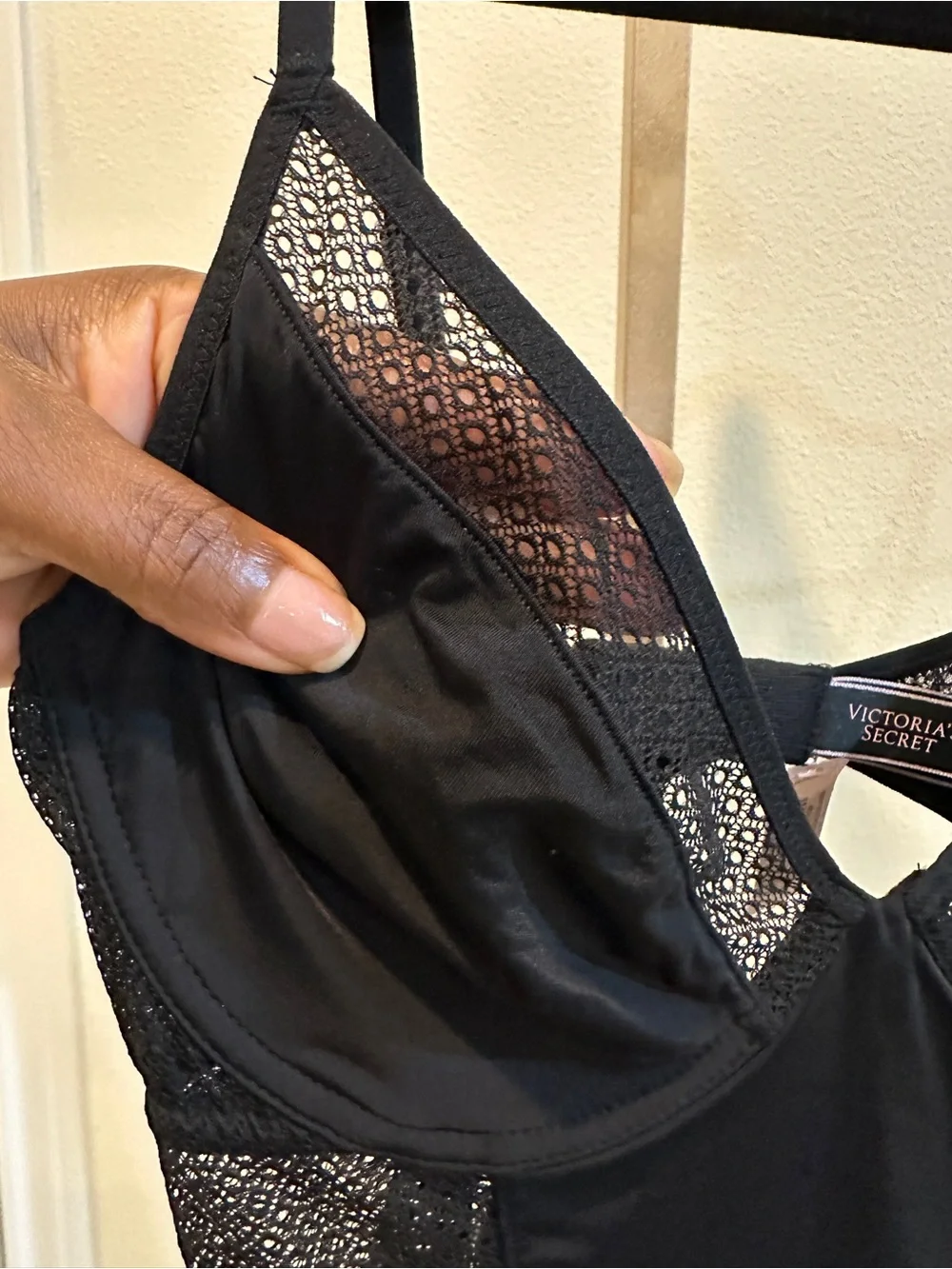 Victoria’s Secret Black Lace Teddy Bodysuit 34C NWT Underwire